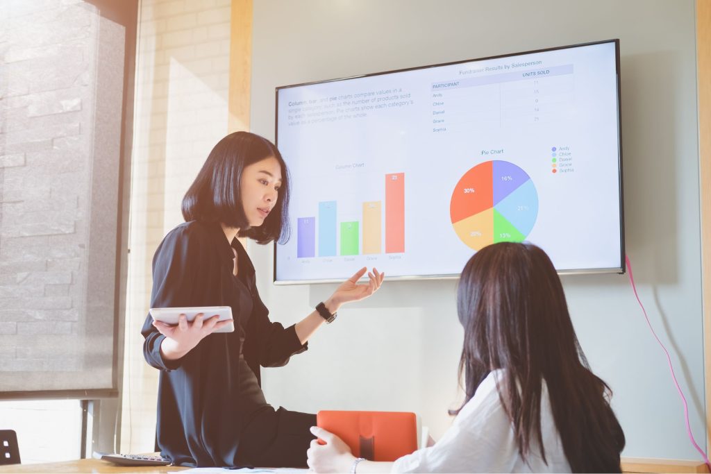 Career goals- Two women strategy planning
