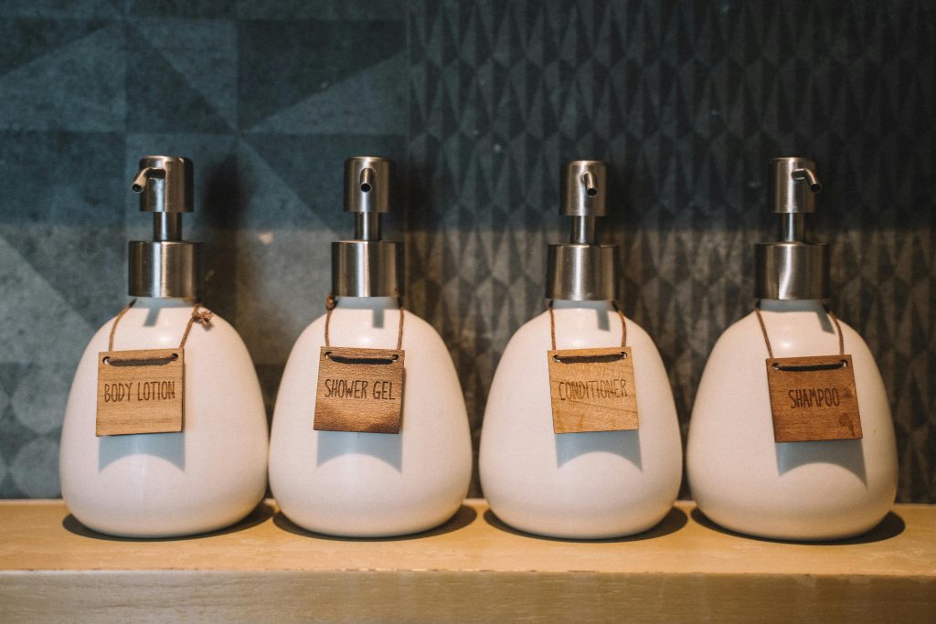 High-Quality Wellness Products in white bottles lined up in a row